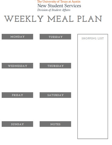 weekly meal planner 