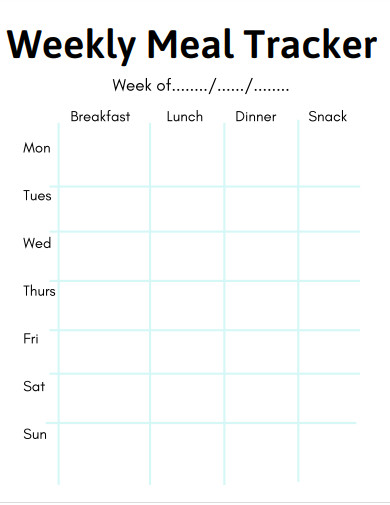 weekly meal tracker