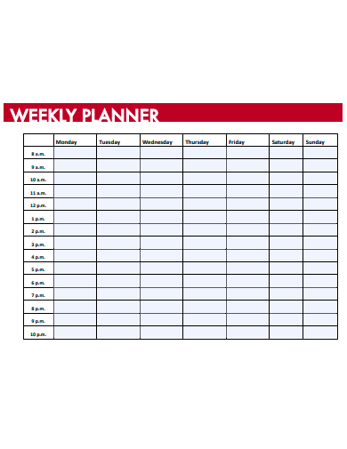 weekly planner example