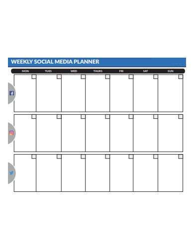 weekly social media planner