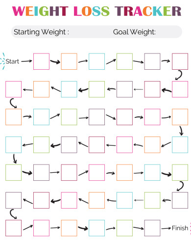 weekly weight loss tracker example