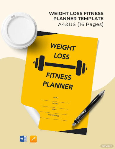 weight loss fitness planner