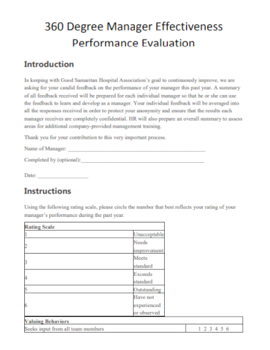 360 degree manager performance evaluation