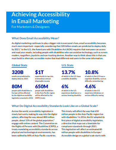achieving accessibility in email marketing