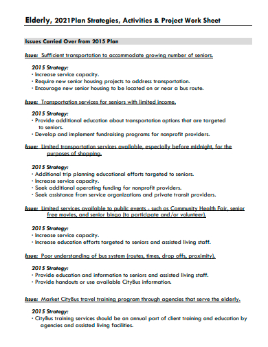 activities and project work sheet