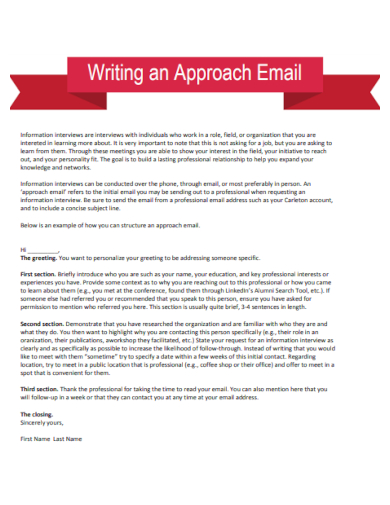 approach email writing format