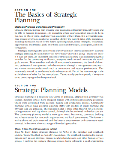 basic strategic planning