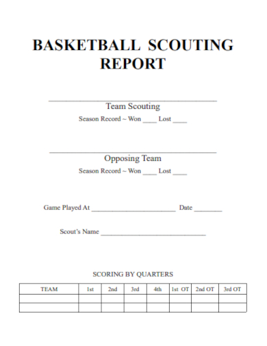basketball scouting report