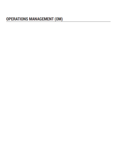 blank operations management