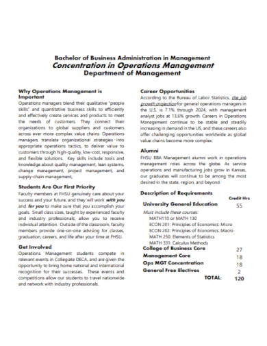 business career operations management