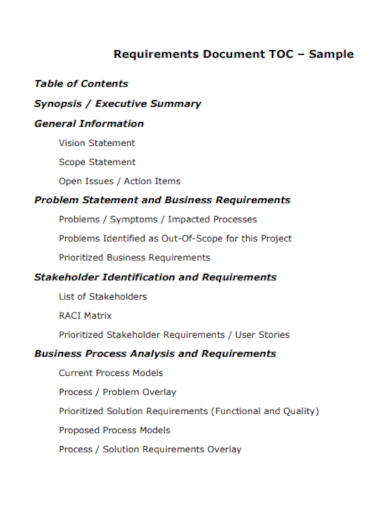 business requirements document format