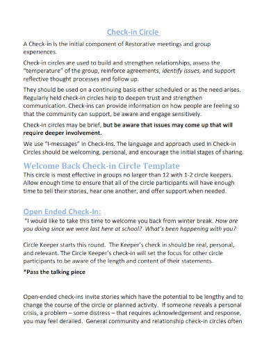 check in circle template
