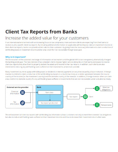 client tax reports from banks
