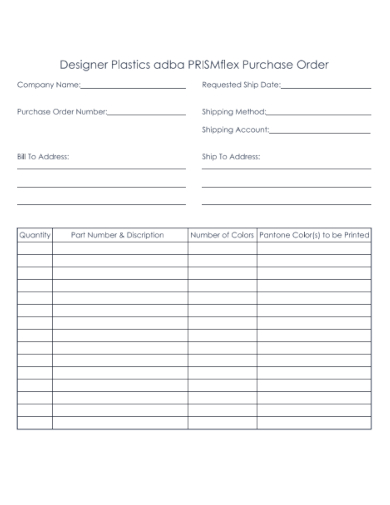 company purchase order