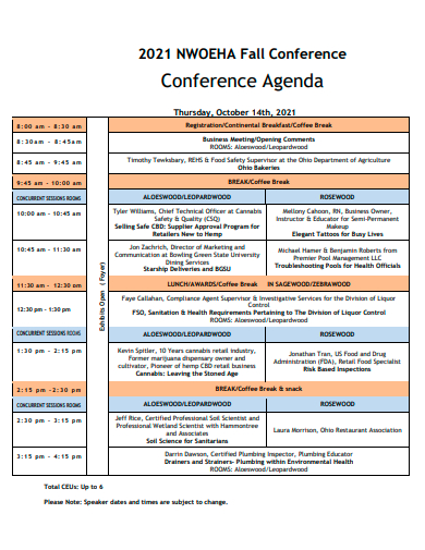 conference agenda in pdf