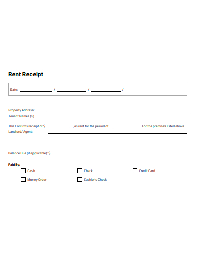 confidential rent receipt
