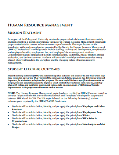 draft human resource management