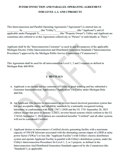 draft operating agreement