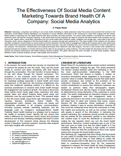effectiveness of social media content marketing
