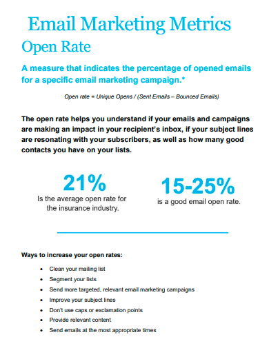 email marketing metrics