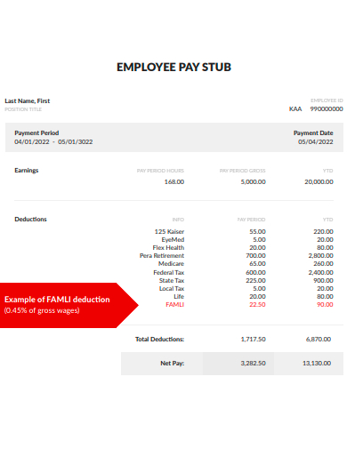 employee pay stub
