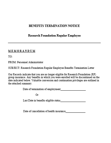 employee termination in doc