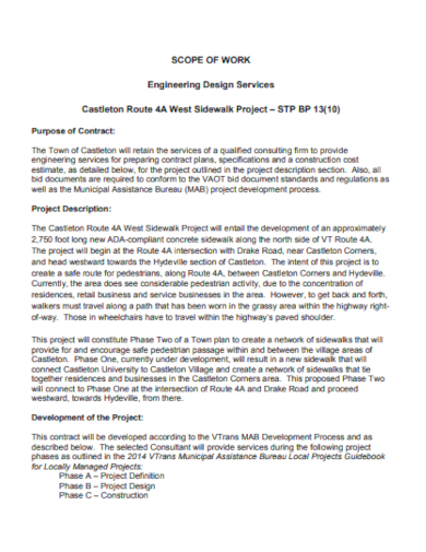 engineering design services project work