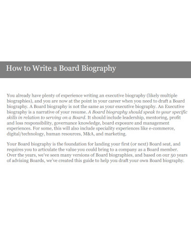 first board biography