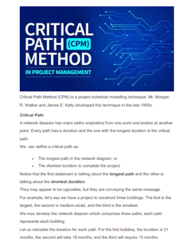 formal critical path method