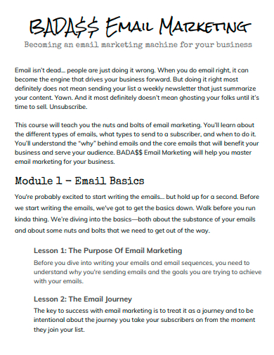 formal email marketing