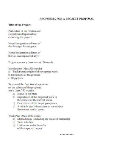 guidelines for project proposal