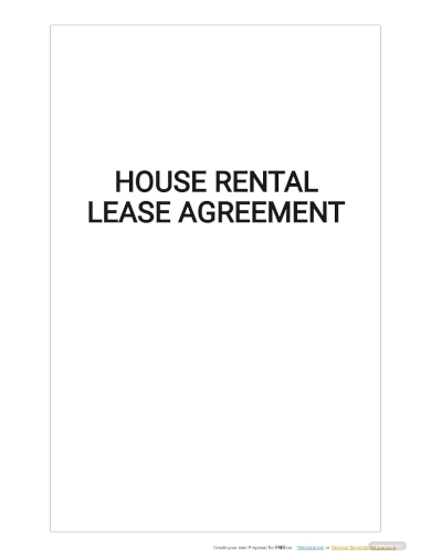 house rental lease agreement template