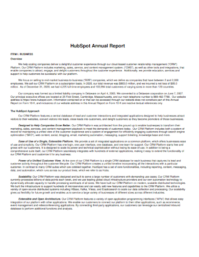 hubspot annual report