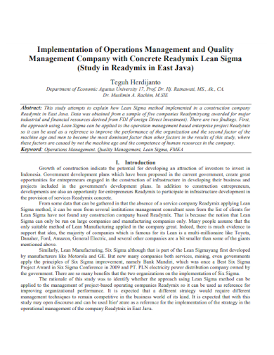 implementation of operations management