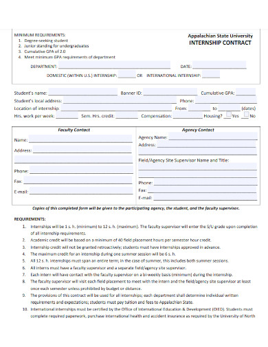 internship contract example 