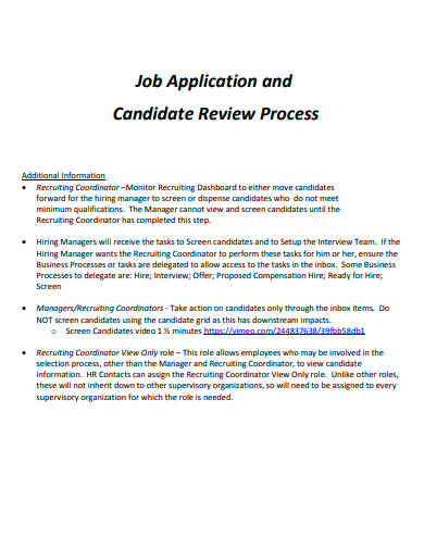 job application and candidate review process