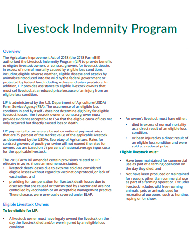 livestock indemnity program