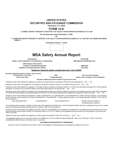 msa safety annual report
