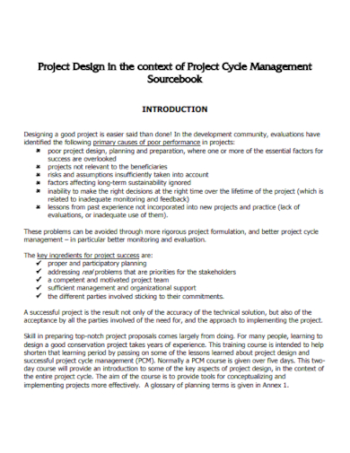 management project work design
