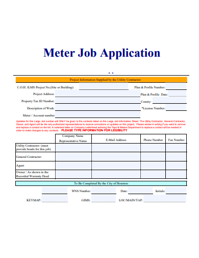 meter job application