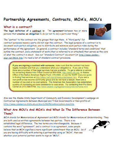partnership contract of agreement 