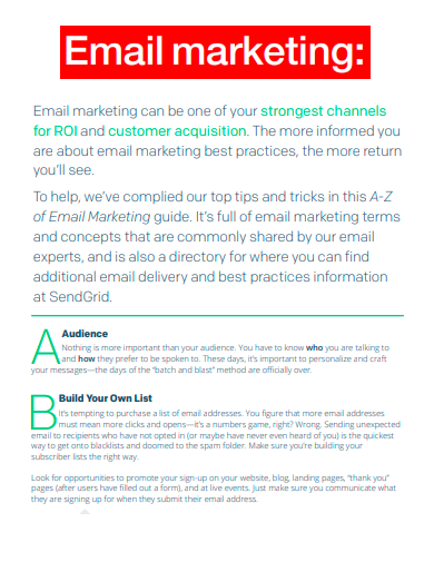 printable email marketing