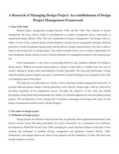 project framework design