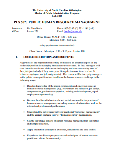 public human resource management