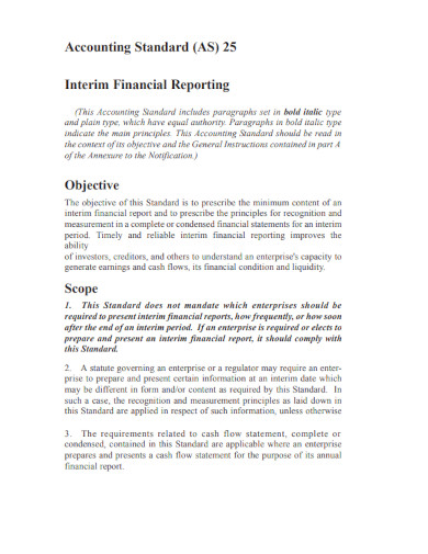 quarterly financial reporting