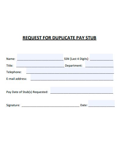 request for duplicate pay stub