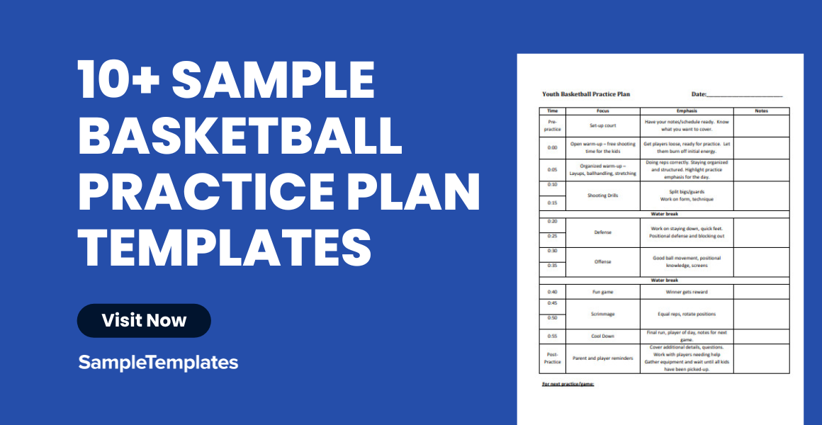 sample basketball practice plan template