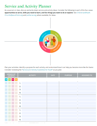 service and activity planner