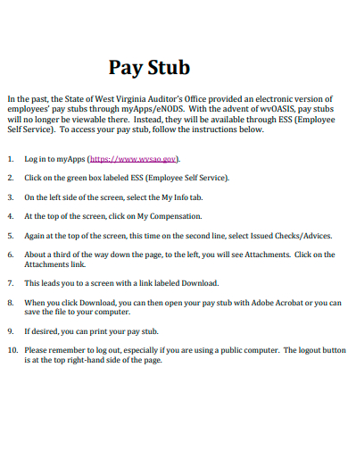 simple pay stub