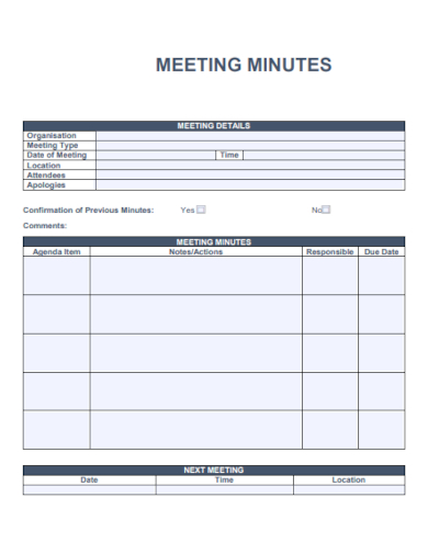 sports minutes of meeting